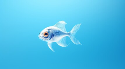 fish on a blue background.