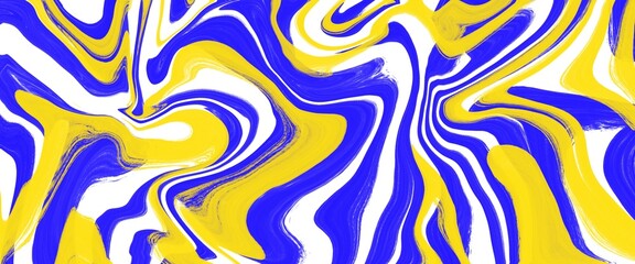 Illustration of an abstract painting of flowing fluid