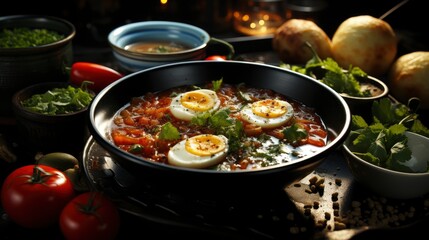 Workplace Cooking Meal On Dark Blue, Background Images, Hd Wallpapers, Background Image