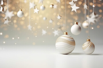 Christmas festive background. Blurred Christmas background, festive Christmas multicolor bokeh background.