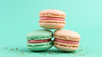 Obraz premium macaron cookie set.
