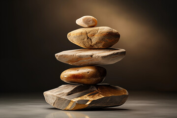 Beautiful decoration the balance of stones relaxing environment