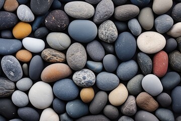 Fototapeta na wymiar Stones background, top view, generative AI