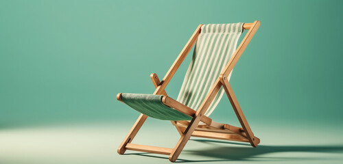 Beach lounger on a light background. An object generated using artificial intelligence