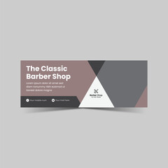 Barbershop Facebook cover design