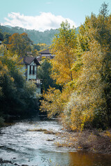 Views of Elizondo from the river. Navarre. Spain