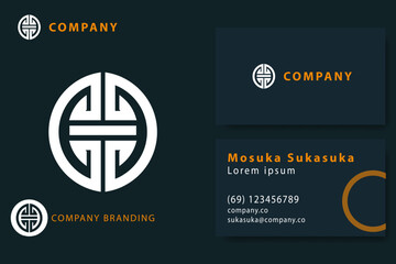 Abstract minimalist monogram Logo Design Vector Template for a high-end brand personality. Monogram for business. internet. online shop. label or packaging.