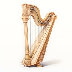 harp isolated on white