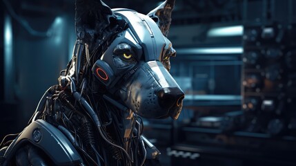 background, robotic, interaction, cybernetic, artificial intelligence, technology, cyborg, cutting edge, modern, pet, robot, wolf, mechanical, wonders, evolution, engineering, black, dog, animal, comp