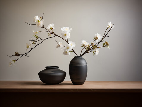 Bonsai flowers in vase