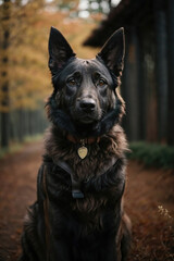a dog on a beautiful background. ai generate