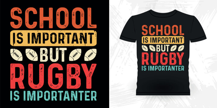 Funny Rugby Player Coach Retro Vintage Rugby Player T-shirt Design
