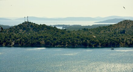 Wyspy przy chorwackim mieście Sibenik.