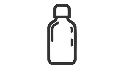 Plastic bottle vector illustration, line design icon