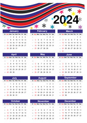 kalendarz 2024 kalendarze - obrazy, fototapety, plakaty
