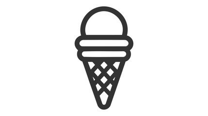 Ice cream icon sign symbol. Vector illustration on white background