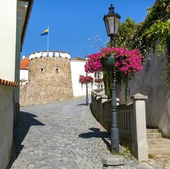 Pisek town, historical medieval fortification of town