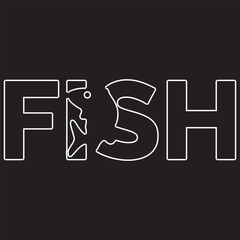 FISH+TYPOGRAPHY LOGO {COMBINATION MARK LOGO DESIGN]