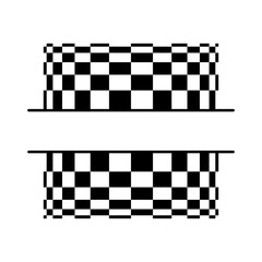 Checkerboard Pattern Split Frame, Copy space for monogram, badge, insignia, logo, emblem or symbol. 