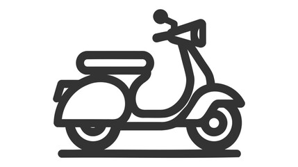 Classic scooter line icon, transportation symbol, Moped vector sign on white background. © artisttop