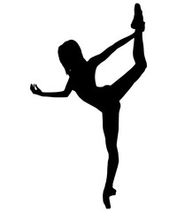 vector chica bailarina de ballet clasico en zapato de puntas