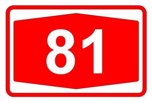 Illustration eines Autobahnschildes der Autobahn 81 in der Schweiz