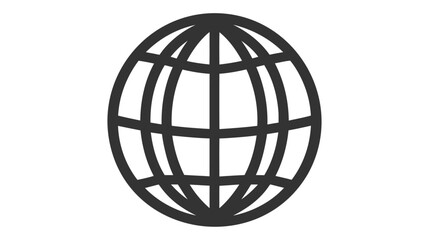 Planet icon. Earth sign. World symbol. Thin line icon on white background. Vector illustration - obrazy, fototapety, plakaty