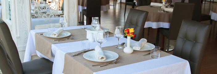 decoration table in cafe