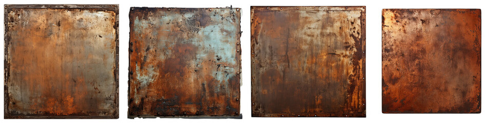 Rusty metal plate Hyperrealistic Highly Detailed Isolated On Transparent Background Png File