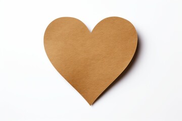 Obraz premium Paper heart on a white background. Valentine's day concept. Backdrop with copy space for an inscription.