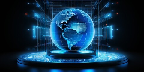 Global Connectivity Unveiled through Interlinked Media Screens and Diverse Digital Imagery - obrazy, fototapety, plakaty