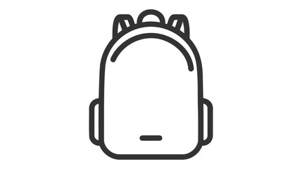 Backpack icon on white background