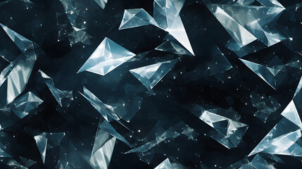 Shimmering diamond surface with brilliant cuts, seamless texture - obrazy, fototapety, plakaty