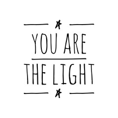 ''You are my light'' Romantic Couple Valentine Phrase Sign Card Design