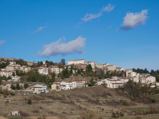 Fototapeta na wymiar Rivisondoli - Abruzzo - View of the small mountain village