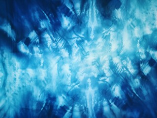 Blue white color Tie dye shibori Cotton Fabric Ink textured Japanese background pattern. AI generated
