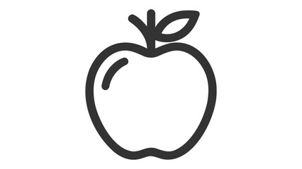 Apple Icon in trendy flat style isolated on grey background.