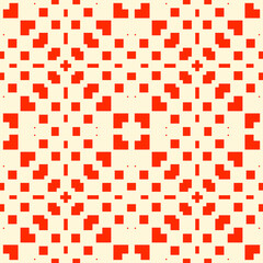 Geometric ornate. Checks, bars, figures seamless pattern. Checkered ornament. Squares, rectangles illustration. Tiles wallpaper. Ethnic motif. Mosaics background. Digital paper. Embroidery print