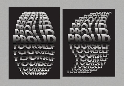 Creative Poster Layout Design with Distorted Bold Typography