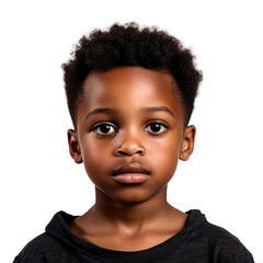 african male child kid . white background . generative ai