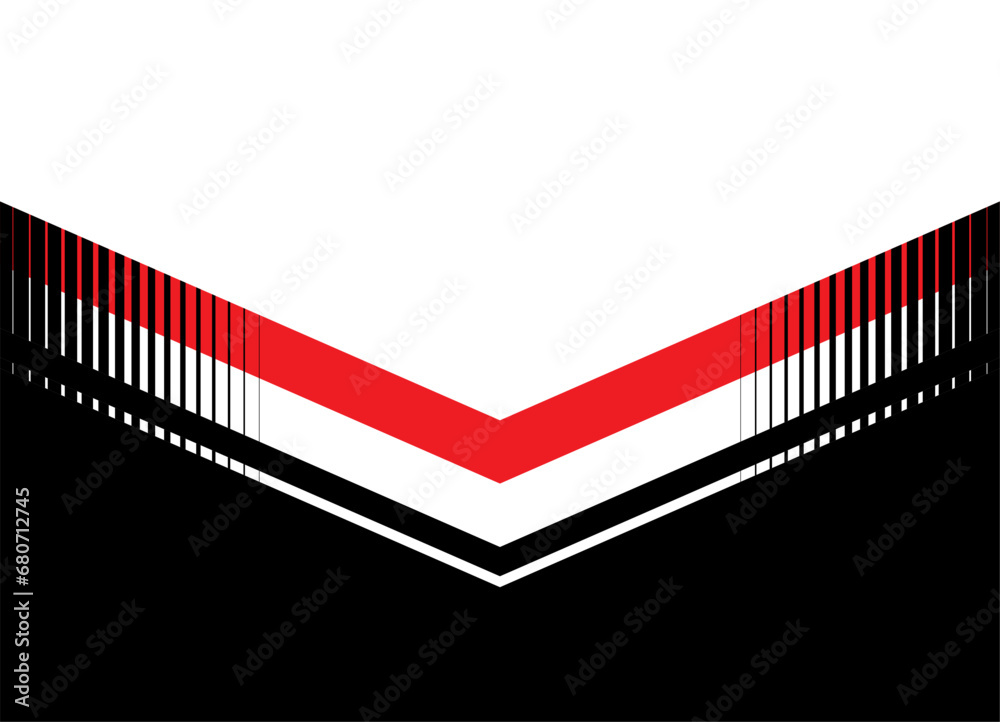 Wall mural Vector background with a transition from black to white with a striped arrow down. Modern vector pattern