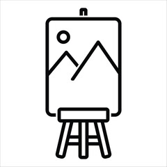 painting board - canvas icon vector design template
