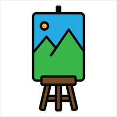 painting board - canvas icon vector design template