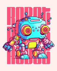 The Robot Vector Art, Illustration and Graphic