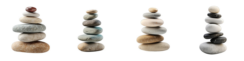 zen stones Hyperrealistic Highly Detailed Isolated On Transparent Background Png File