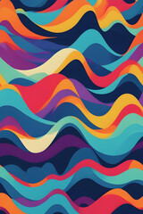 contrasting color waves texture background generative ai