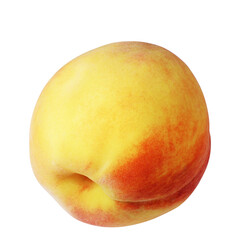 Fresh peach isolated on white background with clipping path
