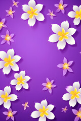 Naklejka na ściany i meble lilac purple flowers background texture generative ai