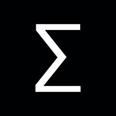 Sigma letter icon. Symbols used in Mathematics. Vector illustration.