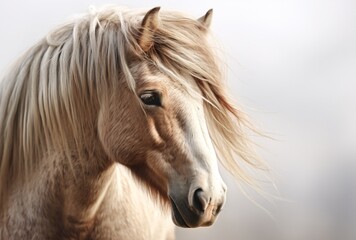 a horse's hair up close, light white and light red, hard-edge color field, dotted